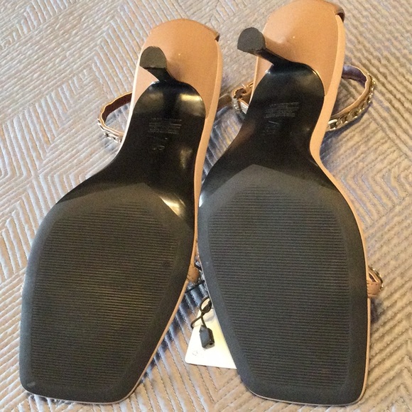 Zara size 10 (EU 41) tan leather sandals with high heels for women - Picture 9 of 9